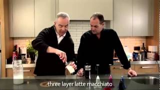 aerolatte  milk frother makes three layer caffè latte macchiato [upl. by Anitaf]