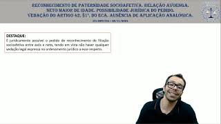 STJ INFO 834 paternidade socioafetiva e adoção [upl. by Elata838]