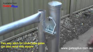 Gate Latch 2 way for round pipe and square [upl. by Enaej]