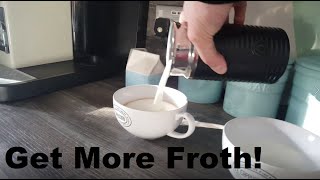 How to Get More Froth from Your Nespresso Coffee Aeroccino  Nespresso tips and help [upl. by Eulalie]