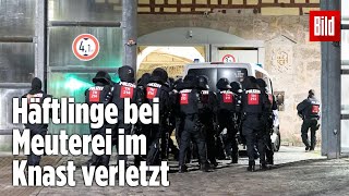 Gefängnismeuterei Polizei stürmt Knast in Thüringen  JVA Untermaßfeld [upl. by Atilehs]